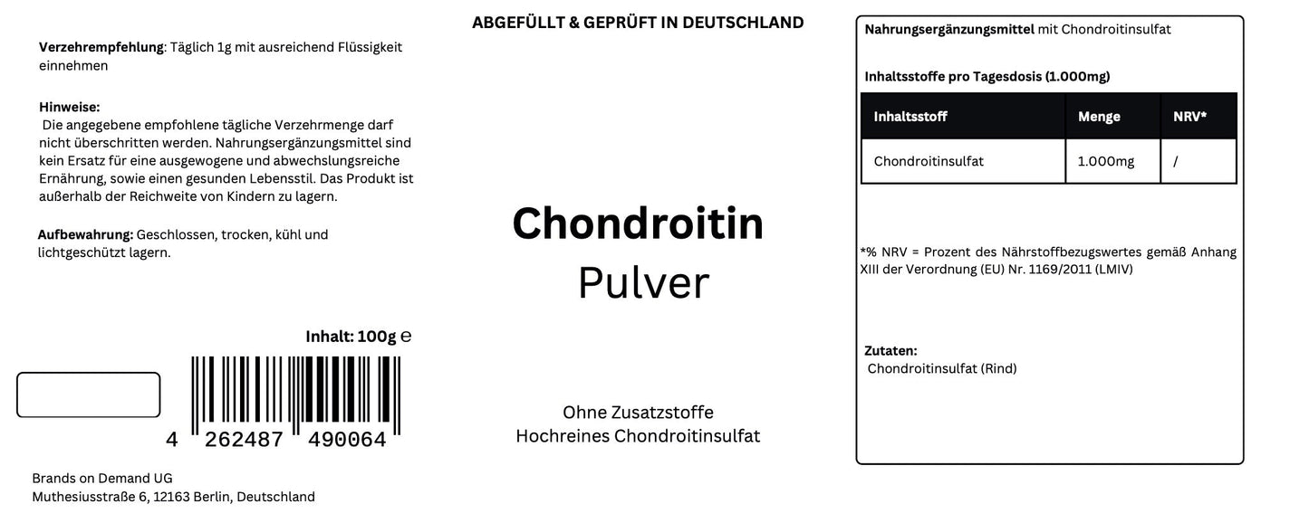 Chondroitin Pulver - 100g