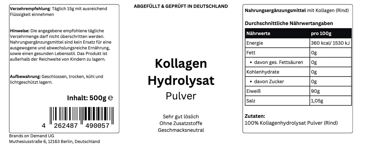 Kollagen Pulver - 500g