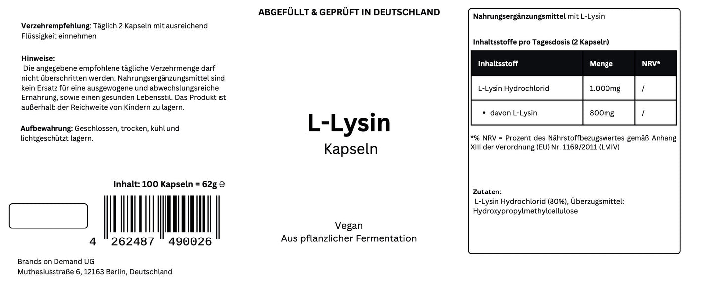 L-Lysin Kapseln