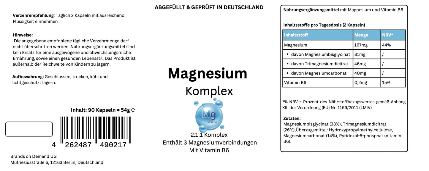 Magnesium Komplex Kapseln