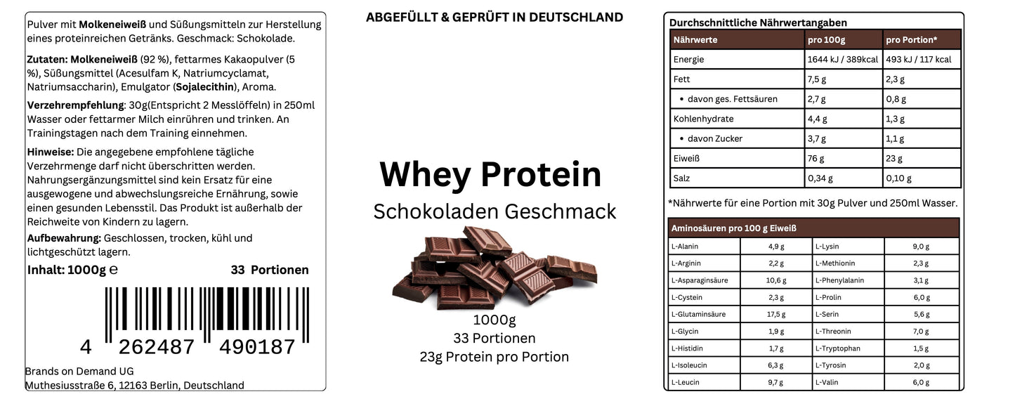 Premium Whey - Geschmack: Schokolade